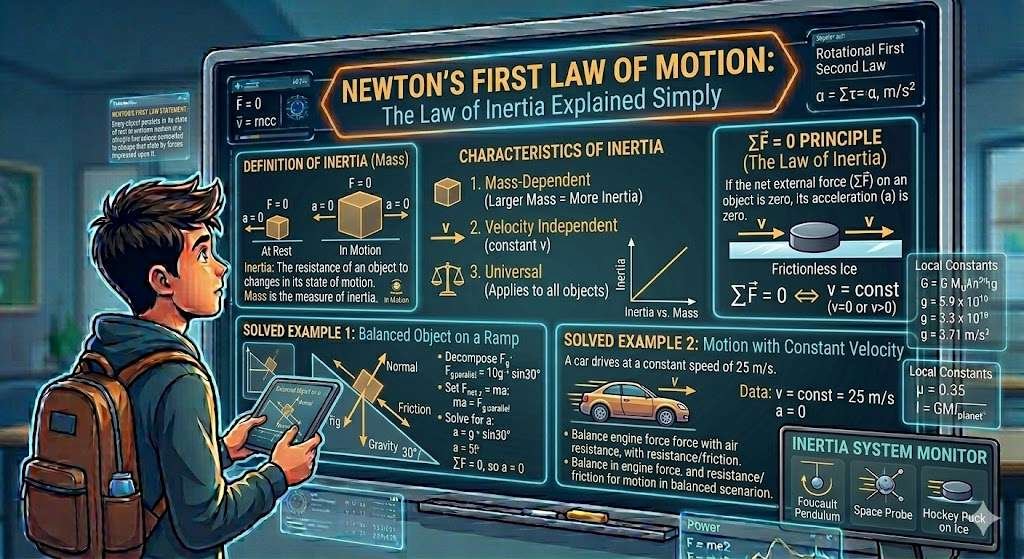 Newton's First Law of Motion: The Law of Inertia Explained Simply